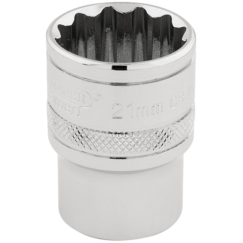 Draper HI-TORQ 12 Point Socket, 1/2" Sq. Dr., 21mm 33290 Draper - Dynamic Drive