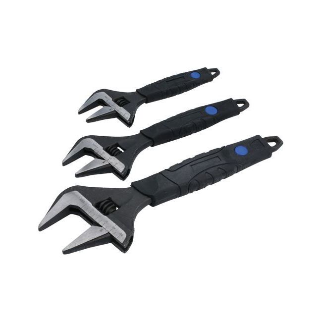 Laser Wide Mouth Adjustable Wrench Set 3pc 8676 Laser - Dynamic Drive
