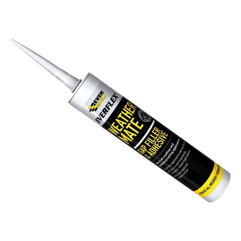 Everbuild Sika Weather Mate Multi-Use Gap Filler & Adhesive Black 295ml Everbuild Sika - Dynamic Drive