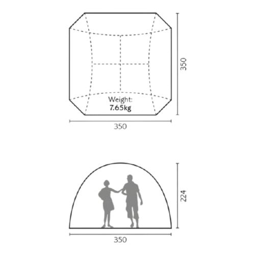 Event Shelter Royal Leisure 3.5x3.5x2.3m Outdoors Garden Gazebo Inc Sidewalls Royal  - Dynamic Drive