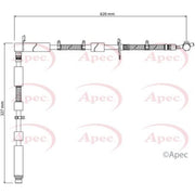 Apec Brake Hydraulic Hose Line Front Left fits Land Rover Range Rover Sport I