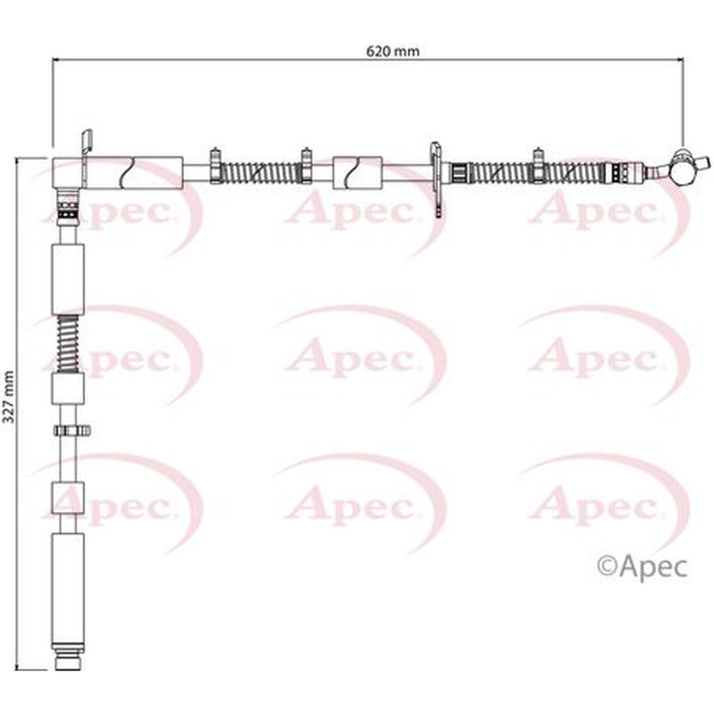 Apec Brake Hydraulic Hose Line Front Left fits Land Rover Range Rover Sport I