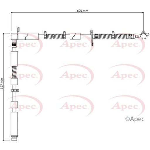 Apec Brake Hydraulic Hose Line Front Left HOS4175