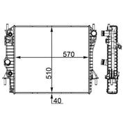 Mahle Engine Radiator fits Jaguar Xk II 2006-2014 3.6 4.2 5.0