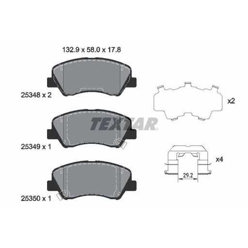 Textar Front Brake Pad Set 2534801