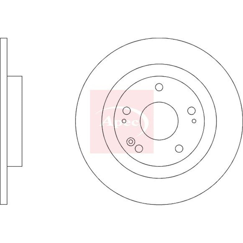 Apec 2 x Solid Brake Discs fits Honda E 2019 on