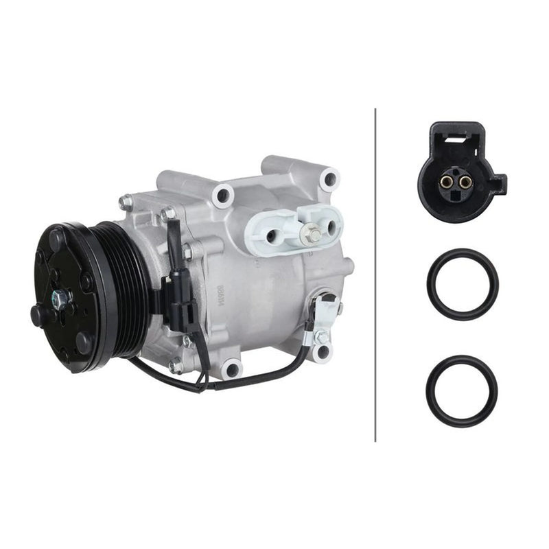 Hella Air Conditioning Compressor fits Ford Fiesta V 2001-2010 1.25 1.3 1.4 1.6