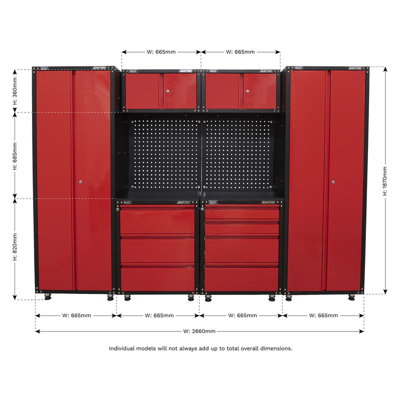 Sealey American Pro 2.6m Storage System APMS80COMBO2 Sealey - Dynamic Drive