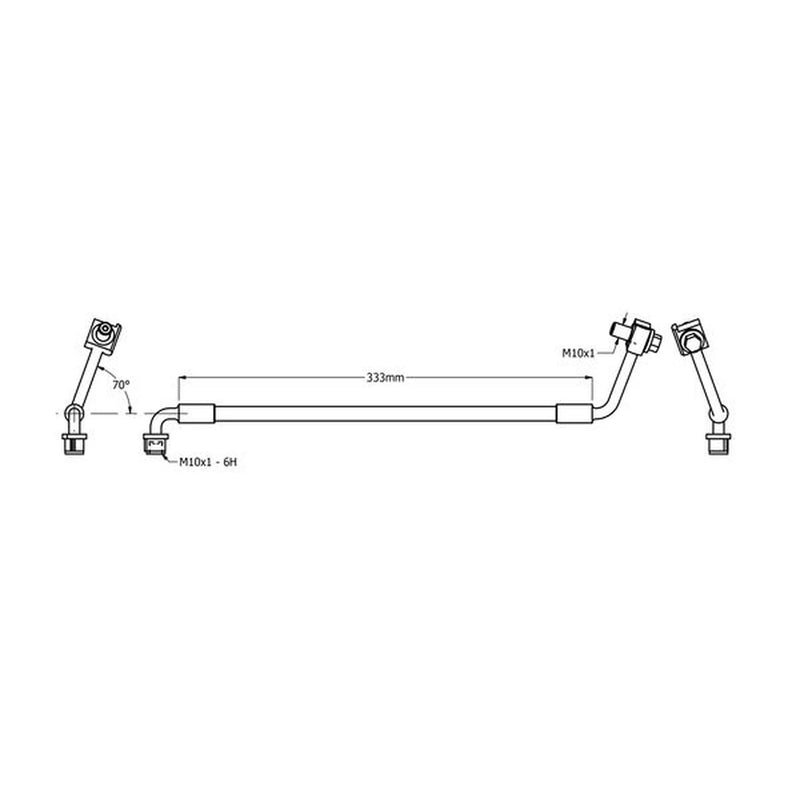 Juratek Brake Hydraulic Hose Line Rear Right fits Opel Astra K 2015-2021