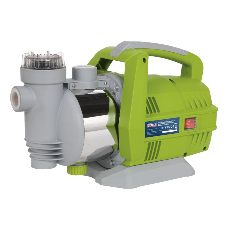Sealey Surface Mounting Water Pump Stainless Steel 55L/min 230V WPS062S Sealey - Dynamic Drive