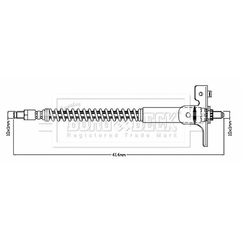 Borg & Beck Brake Hydraulic Hose Line Rear Right BBH7073