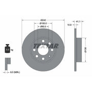 Textar 2 x Solid Front Brake Discs 92111303-x2