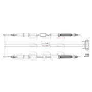Apec Handbrake Cable Right Rear CAB1578