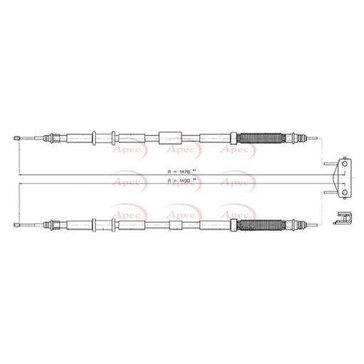 Apec Handbrake Cable Right Rear CAB1578
