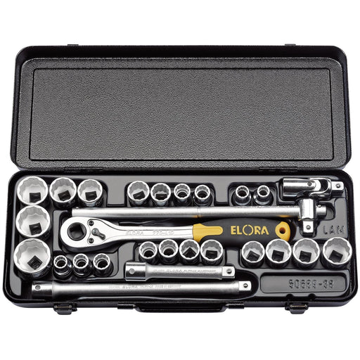 Draper Elora Metric and Imperial Socket Set, 1/2" Sq. Dr. (28 Piece) 50650 Draper - Dynamic Drive