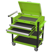 Sealey HD Mobile Tool & Parts Trolley 2 Drawer-Locking Top HV Green AP760MHV Sealey  - Dynamic Drive