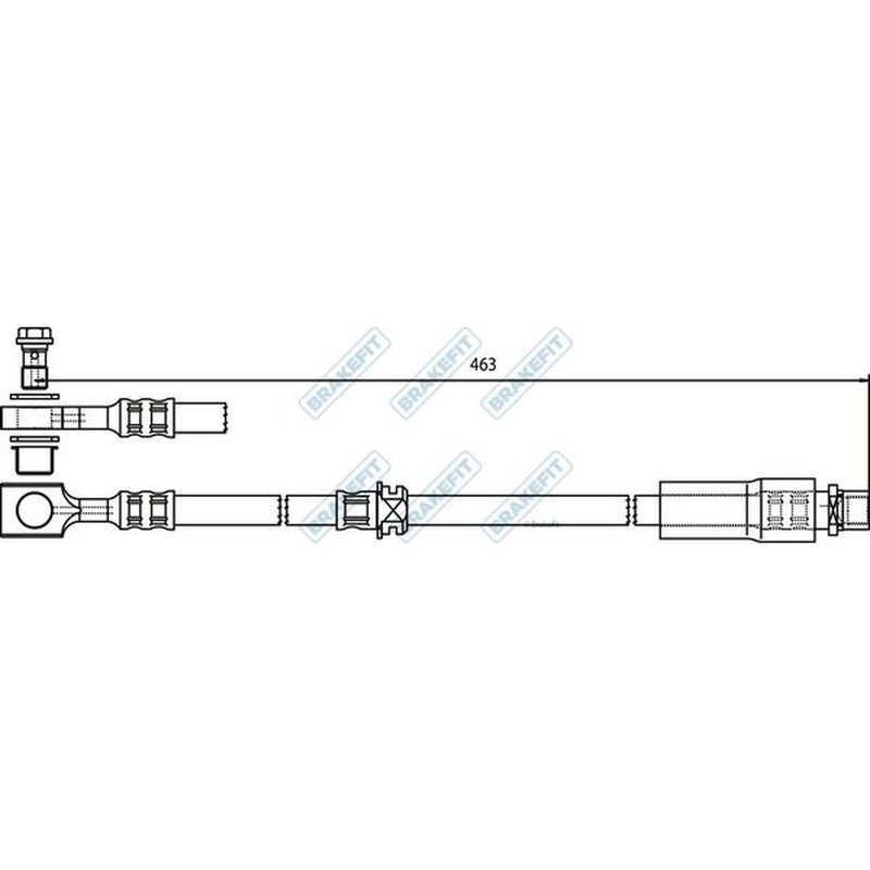 Apec Brake Hydraulic Hose Line Front fits Opel Astra H 2005-2010 2.0