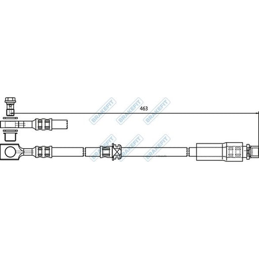 Apec Brake Hydraulic Hose Line Front fits Opel Astra H 2005-2010 2.0
