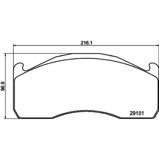 DON Rear Brake Pad Set fits Volvo FH16 2003 on