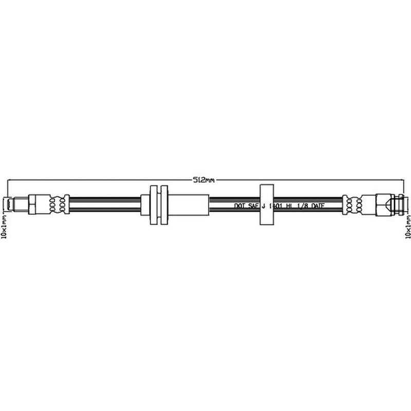 Juratek Brake Hydraulic Hose Line Right JBH1173