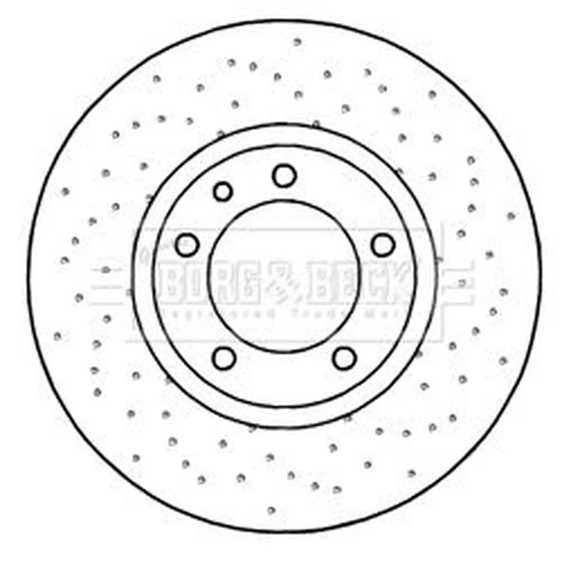 Borg & Beck 2 x Vented Front Brake Discs BBD6044S