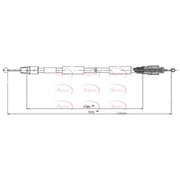 Apec Handbrake Cable Left Rear fits Audi Q7 2006-2015 3.0 3.6 4.2 6.0