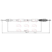 Apec Handbrake Cable Right Rear CAB1598