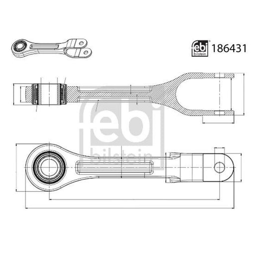 Febi Stabiliser Bar Link Coupling Rod Rear 186431