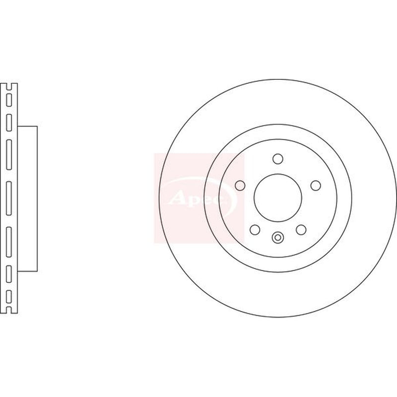 Apec 2 x Vented Brake Discs fits Mini Mini 2012-2013