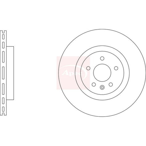 Apec 2 x Vented Brake Discs fits Mini Mini 2012-2013