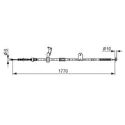 Bosch Handbrake Cable Rear fits Toyota Avensis 2003-2008 1.6 1.8 2.0 2.2 2.4