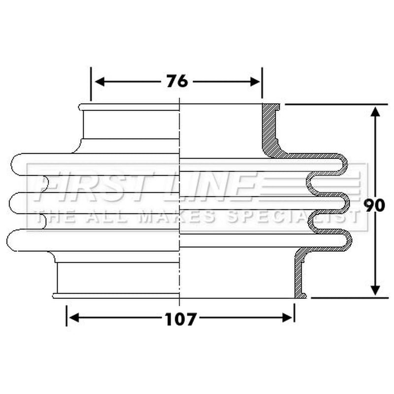 First Line Drive Shaft Bellow Kit Front Left Thermoplast fits Citroën Berlingo