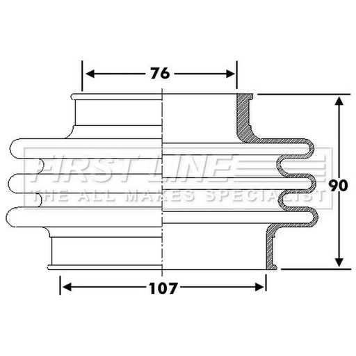 First Line Drive Shaft Bellow Kit Front Left Thermoplast fits Citroën Berlingo