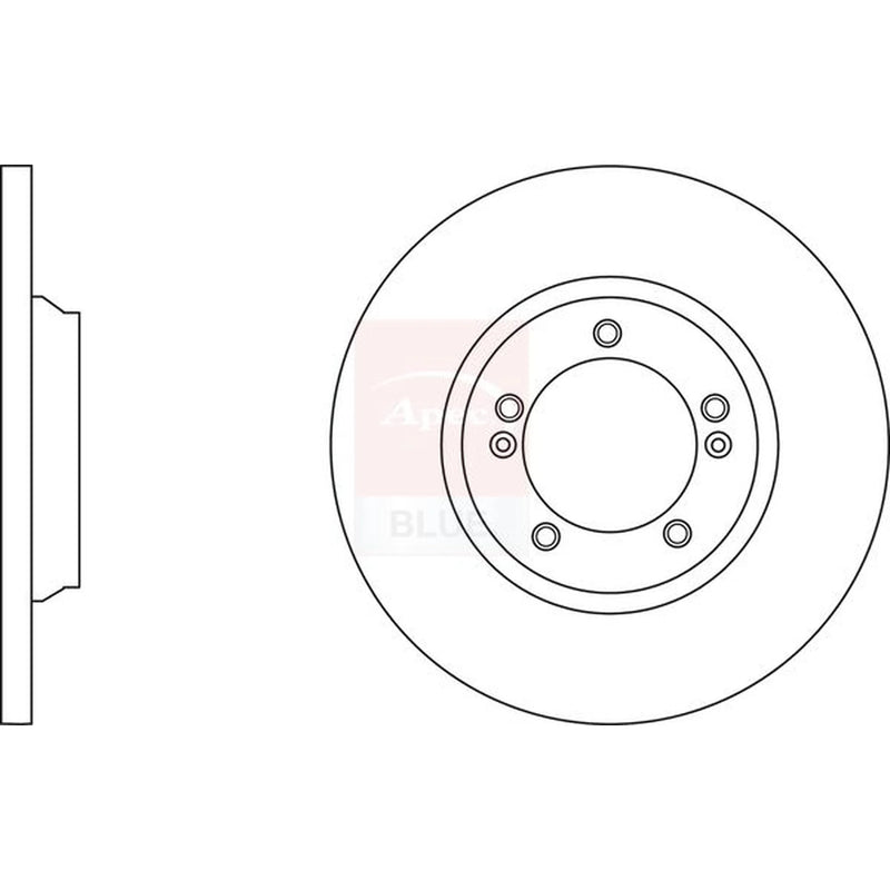 Apec 2 x Solid Rear Brake Discs SDK6787-x2