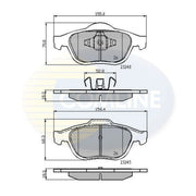 Comline Front & Rear Pads fits Renault Scénic I 2000-2003 1.9 2.0