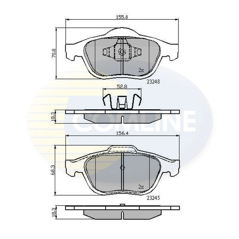 Comline Front & Rear Brake Discs & Pads fits Renault Espace 2002-2015 1.9 2.0