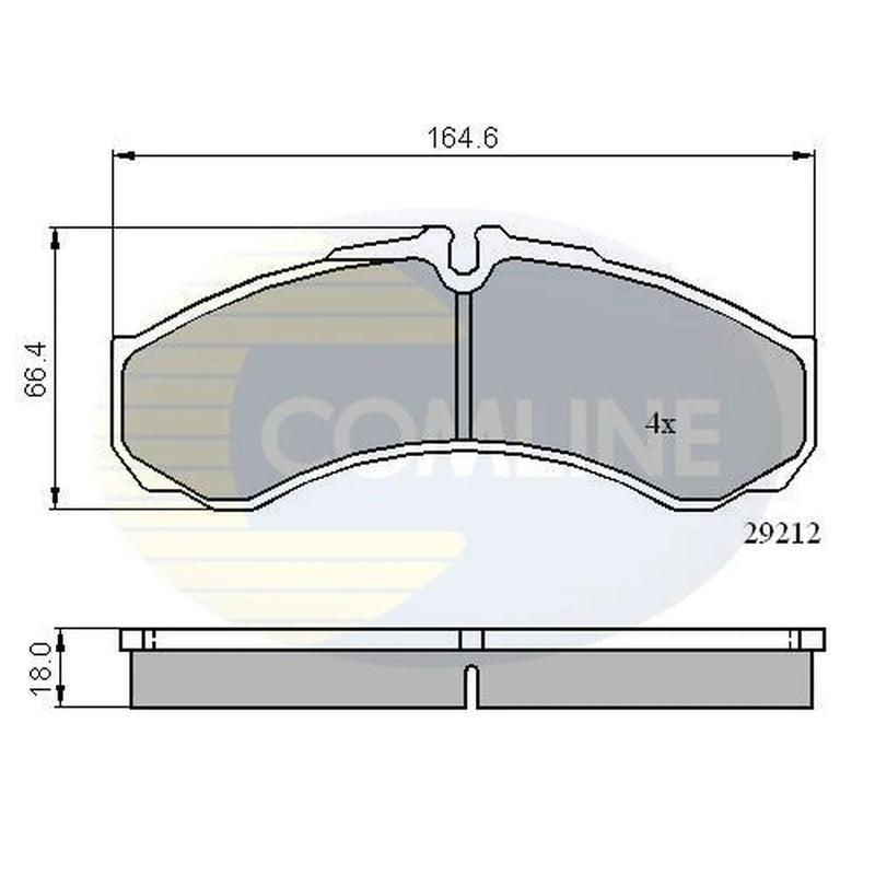 Comline 4 x Front Brake Pad Set fits Iveco Daily II 1998-1999
