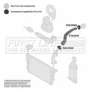 First Line Intercooler Turbo Charge Air Hose fits Opel Astra H 2005-2010 1.3