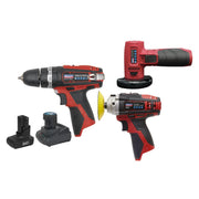 Sealey 3 x SV12 Series Cordless Power Tool Combo Kit 12V - 2 Batteries Sealey - Dynamic Drive