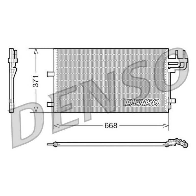 Denso Air Conditioning Condenser fits Ford C-Max 2007-2010 1.6 1.8 2.0
