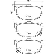 Mintex Rear Brake Pad Set fits Hyundai Coupe I 1996-2002 1.6 2.0