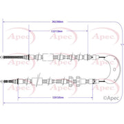 Apec Handbrake Cable Right Rear CAB1526