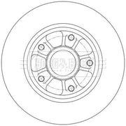 Borg & Beck 2 x Solid Rear Brake Discs BBD6150S-x2