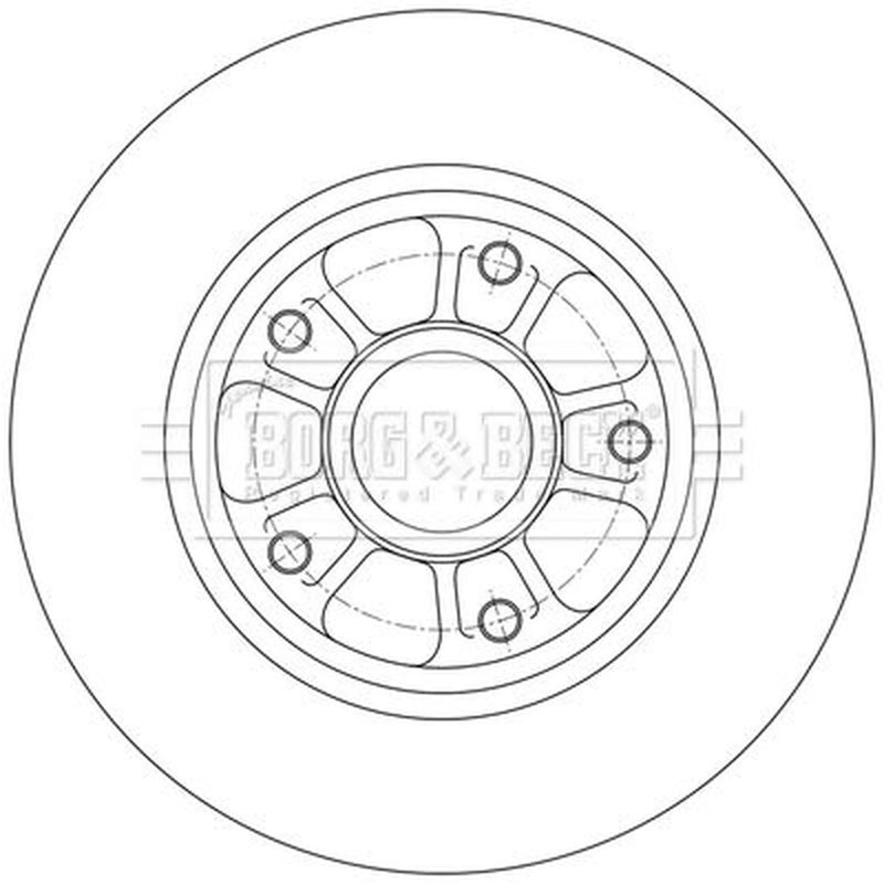 Borg & Beck 2 x Solid Rear Brake Discs BBD6150S-x2