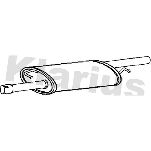 Klarius Box With Centre Pipe Centre fits VW Multivan 2003-2009 1.9
