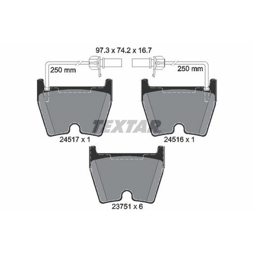 Textar Front Brake Pad Set 2451701