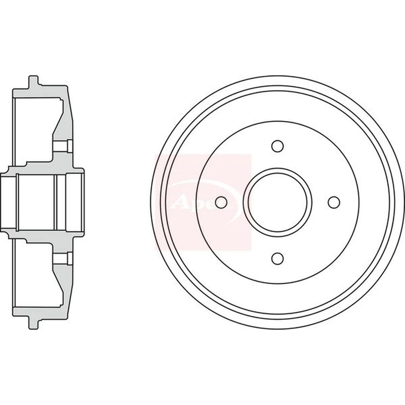 Apec Brake Drum Assembly Rear DRM9928