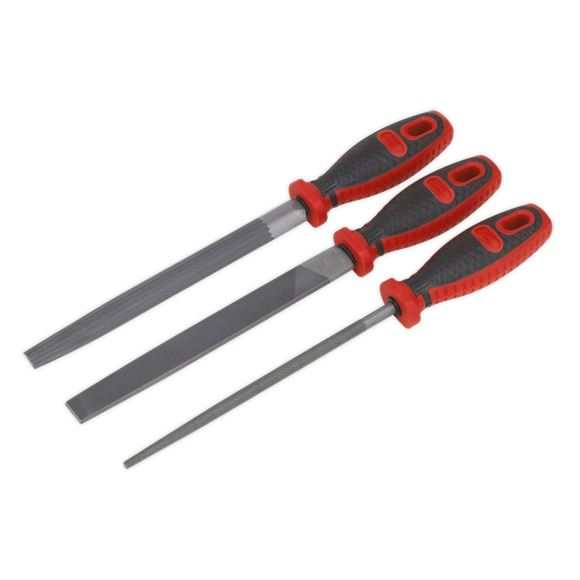 Sealey Engineer's File Set 3pc 200mm AK572 Sealey  - Dynamic Drive