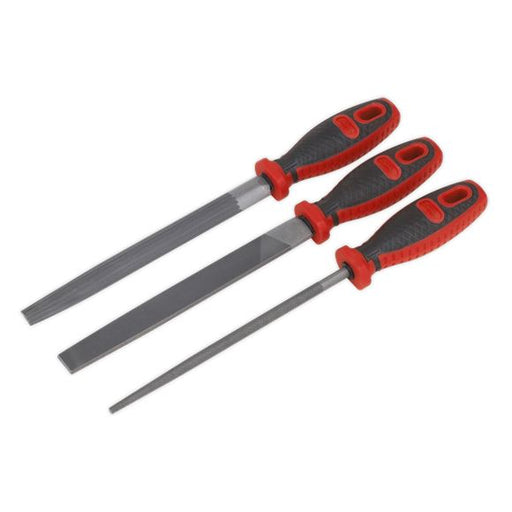 Sealey Engineer's File Set 3pc 200mm AK572 Sealey  - Dynamic Drive