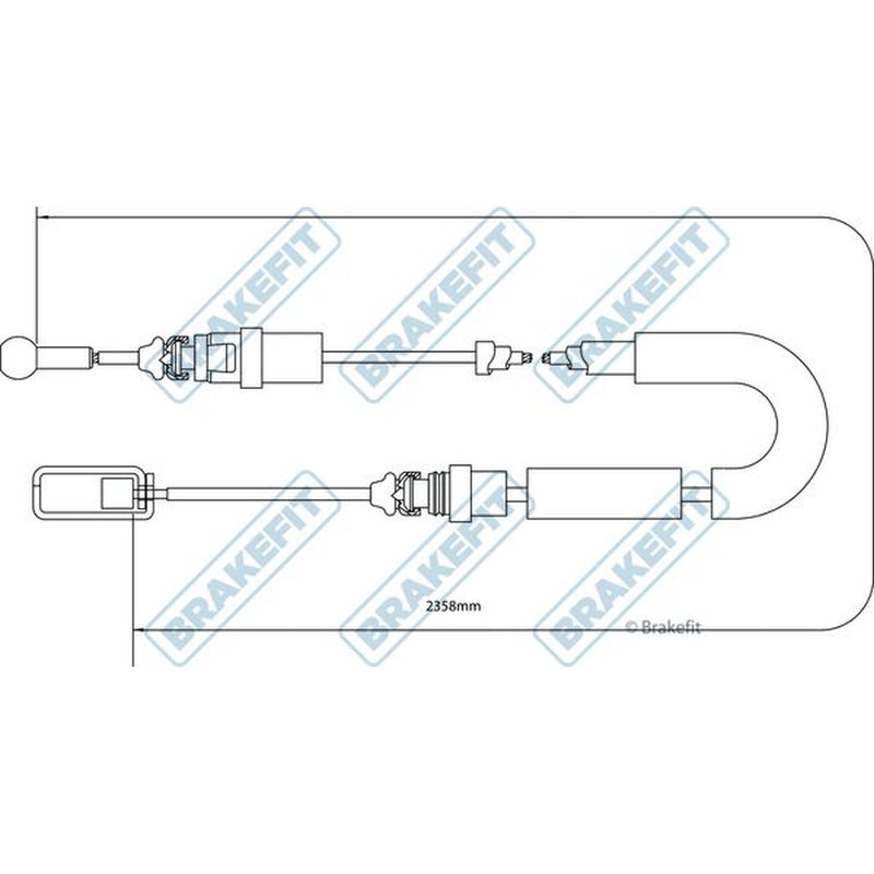 Apec Handbrake Cable Left Rear fits Citroën C8 2002 on 2.0 2.2